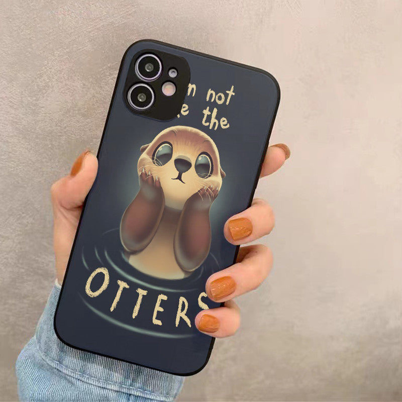 Gray Cute Otter Pun Iphone Case