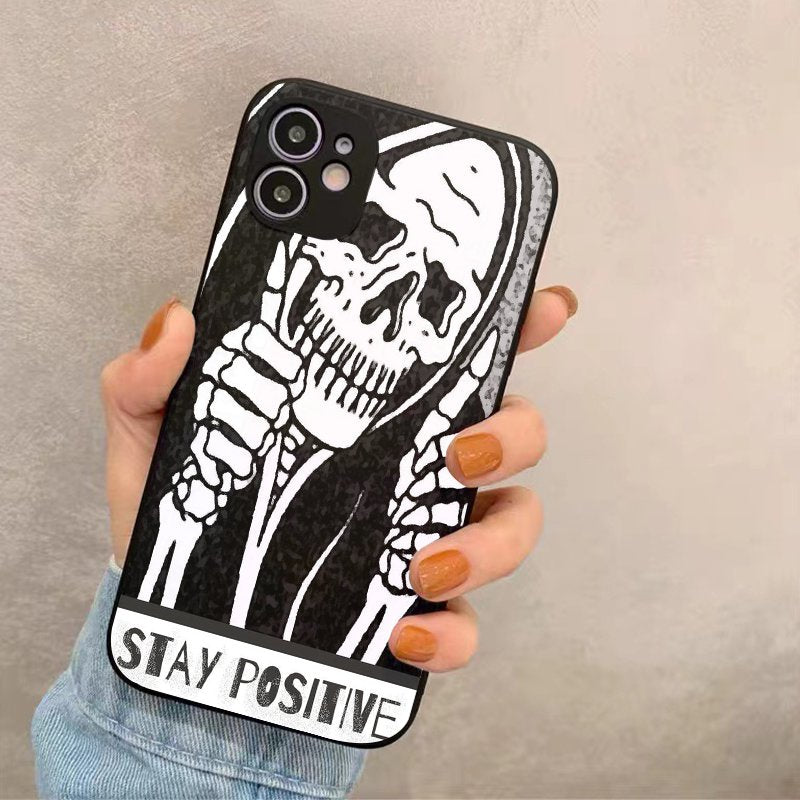 Gray Human skeleton Iphone Case