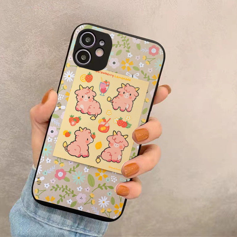 Tan Strawberry Lemonade Cow Iphone Case