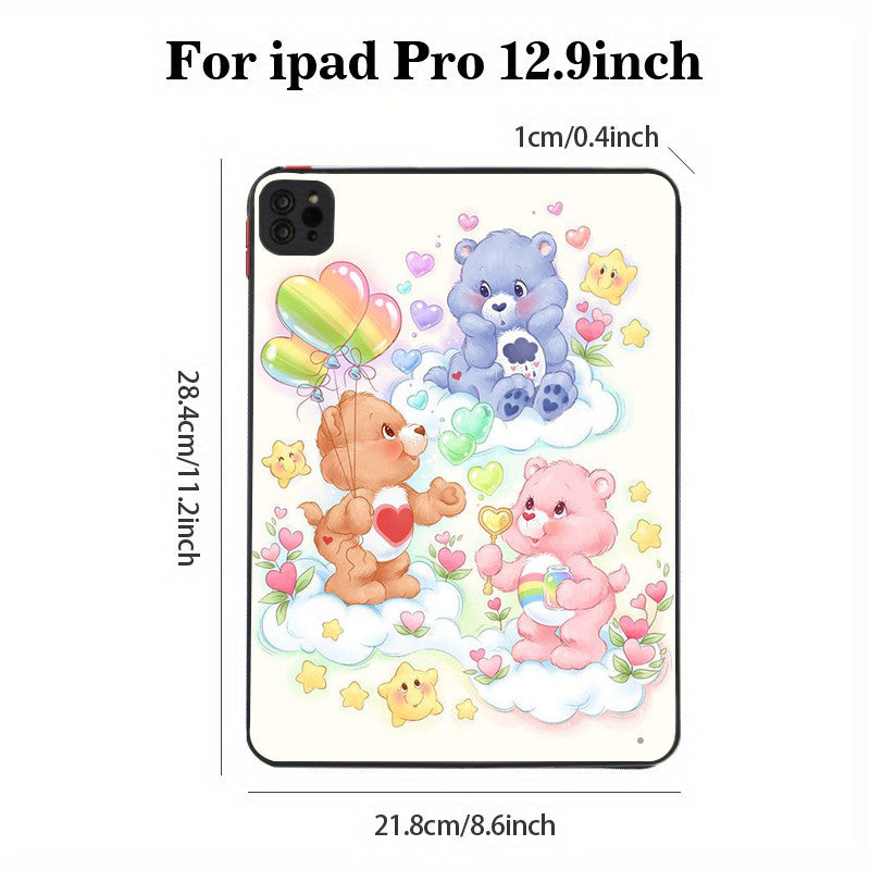 White Smoke Cute Bear Shockproof  iPad Case