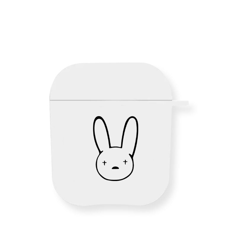 White Smoke Bad Bunny Airpod Case