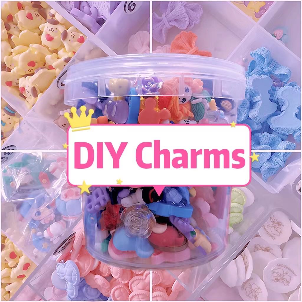 Dark Gray Buy 1 Get 3 / Buy 1 Free 1  DIY Charms by Bucket (Ships without buckets)