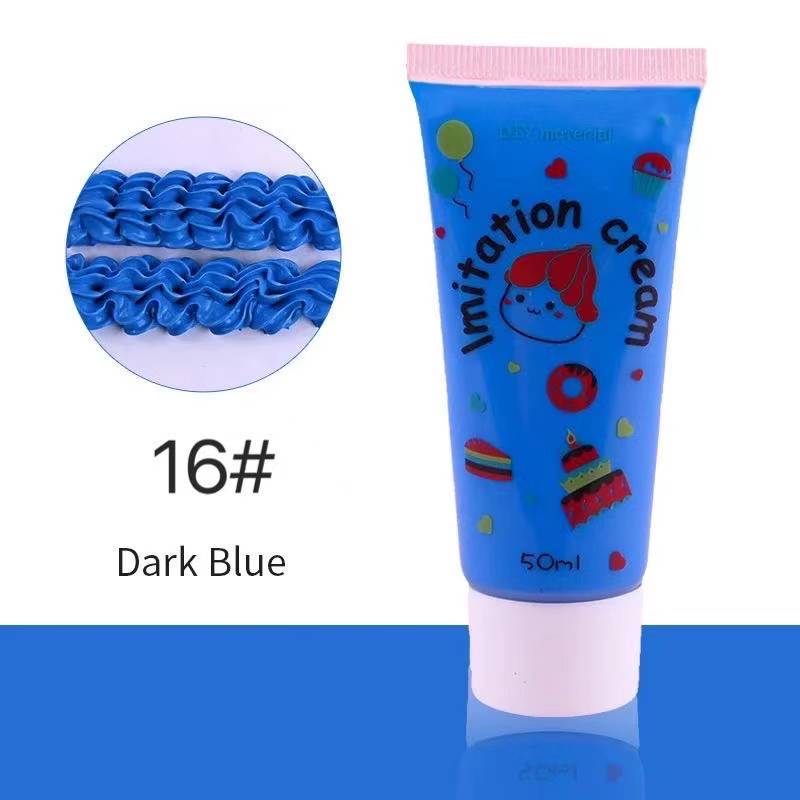 Royal Blue Simulation Imitation Cream DIY Fake Whipped Cake Cream Glue