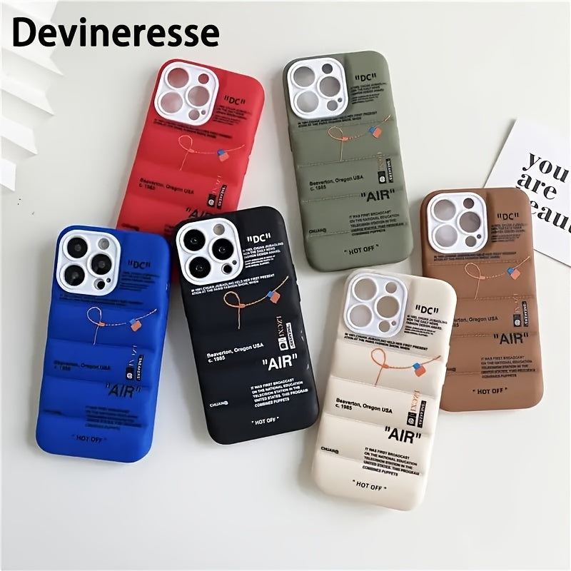 Light Gray Hot Off Sports Shoes Brand Phone Puffer Case Puffy Cover Sneakers Ins White Or Black Label Soft Cover-Brown For IPhone 13PROMAX