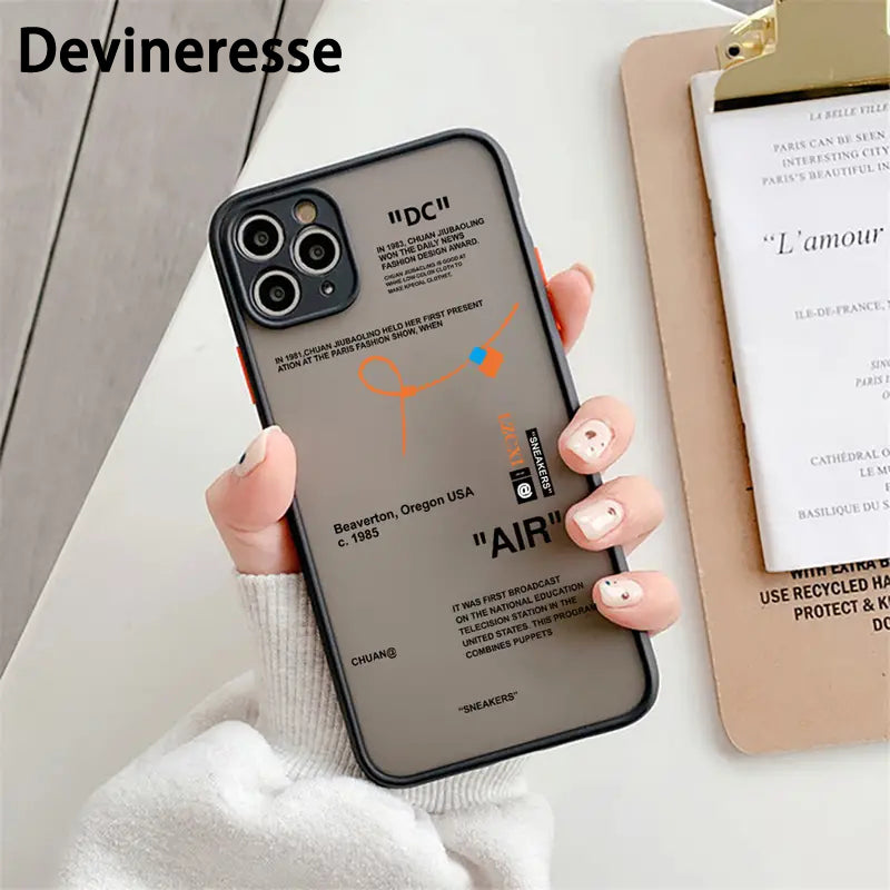 Gray Letter Printed Phone Case For IPhone14/14Plus/14Pro/14Pro Max,iPhone13/13Mini/13Pro/13Pro Max,iPhone12/12Mini/12Pro/12Pro Max,iPhone11/11Pro/11Pro Max