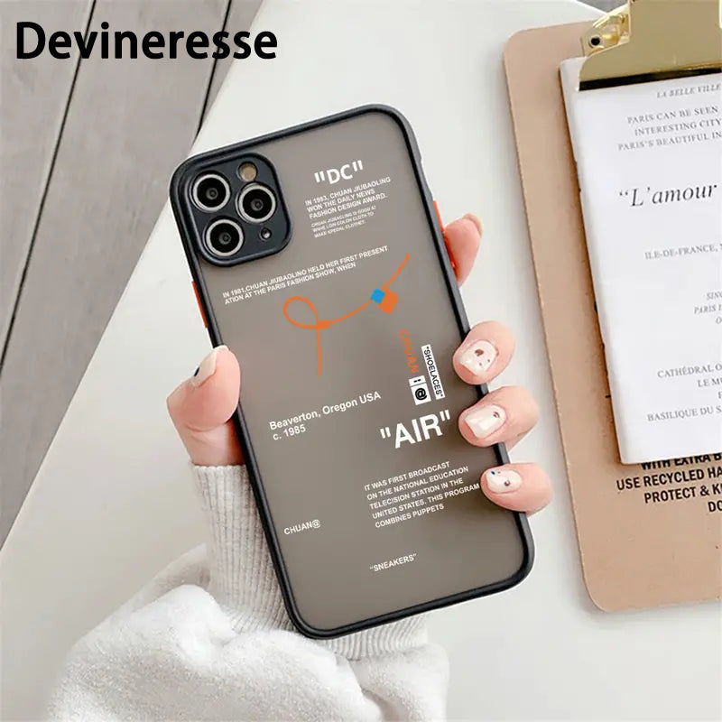 Gray Letter Printed Phone Case For IPhone14/14Plus/14Pro/14Pro Max,iPhone13/13Mini/13Pro/13Pro Max,iPhone12/12Mini/12Pro/12Pro Max,iPhone11/11Pro/11Pro Max