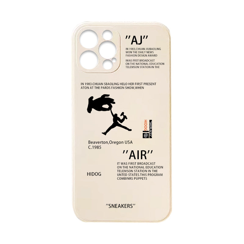 Antique White Spoof Sneakers Sports  Anti-slip Soft Protective Phone Case For Iphone 11 12 13 14 Shockproof Off White Phone Case Black Cover