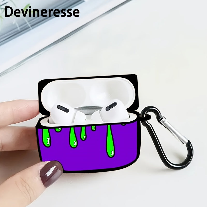 Lavender Fluid Design Headset Earbuds Protective Case For Apple Airpods 1/2/Pro For Gifts