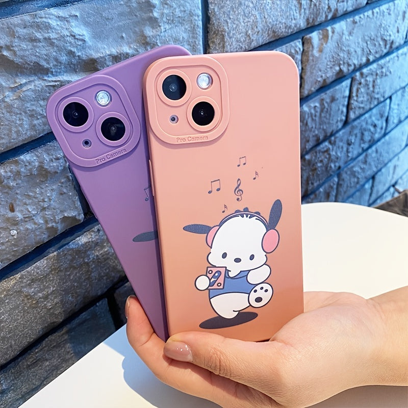 Gray Protective Phone Case Cute Cartoon Dog Silicone Anti-slip Phone Case For Iphone Series  Phones Gift For Girls